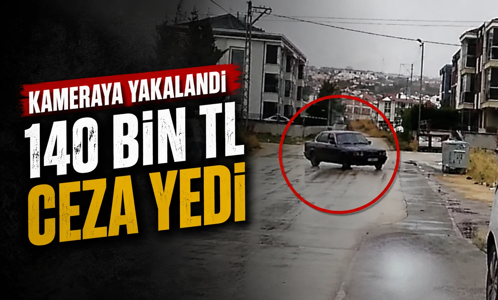 İnegöl'de drift yapan sürücüye 140 bin TL ceza
