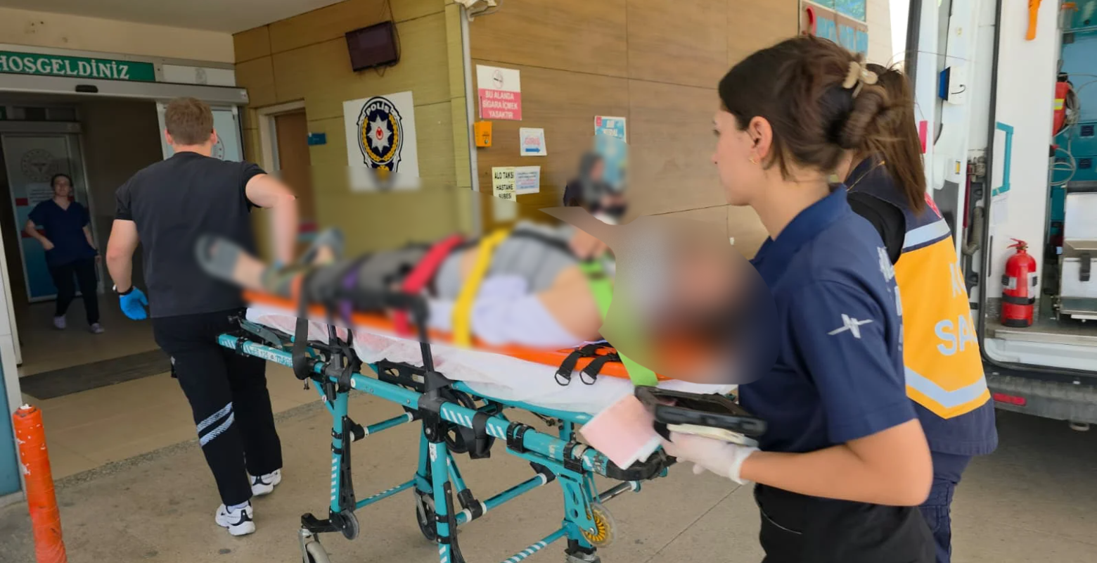İnegöl'de Korkutan Kaza! Motosiklet Sürücüsü Hastanelik Oldu