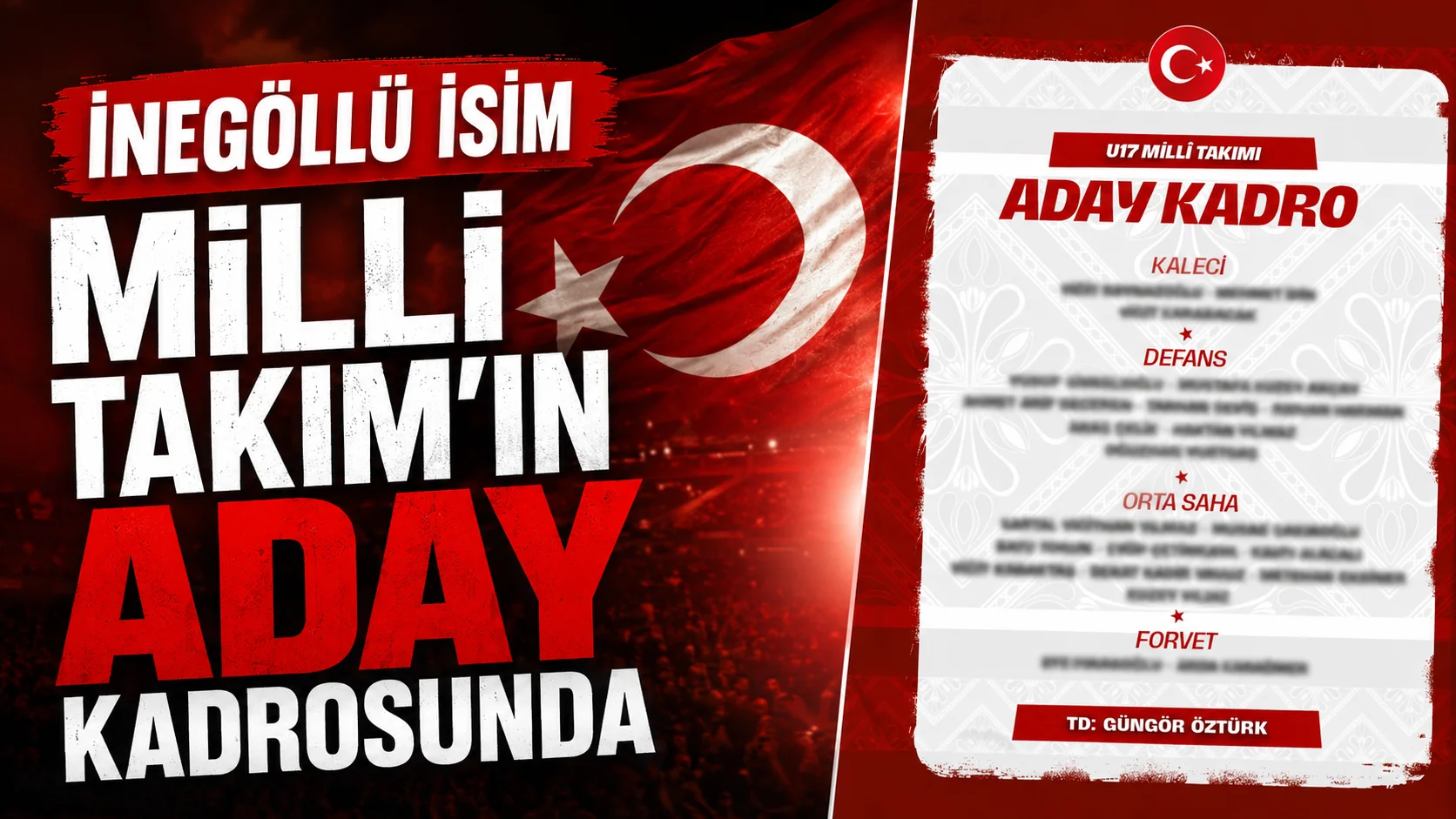 İnegöllü isim Milli Takım'ın aday kadrosunda