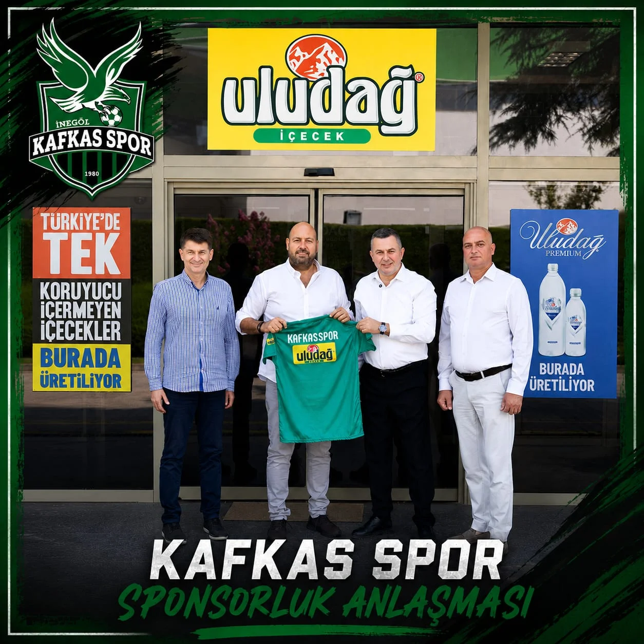 Kafkasspor ile Uludağ İçecek arasında sponsorluk anlaşması