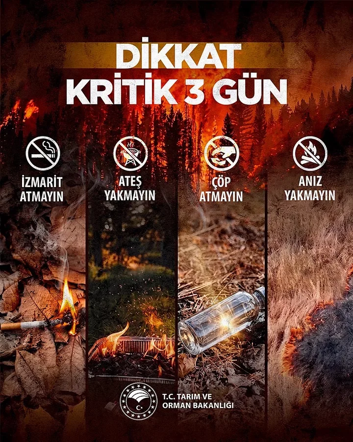 Bakan Yumaklı’dan 28-30 Ağustos için orman yangını uyarısı Bakan Yumaklı’dan 28-30 Ağustos için orman yangını uyarısı