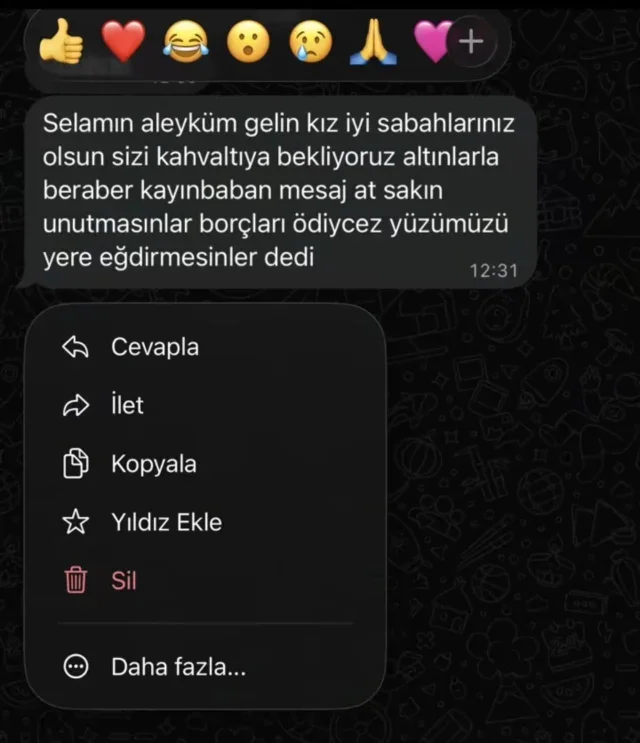 Düğün sabahı geline gelen mesaj şoke etti!