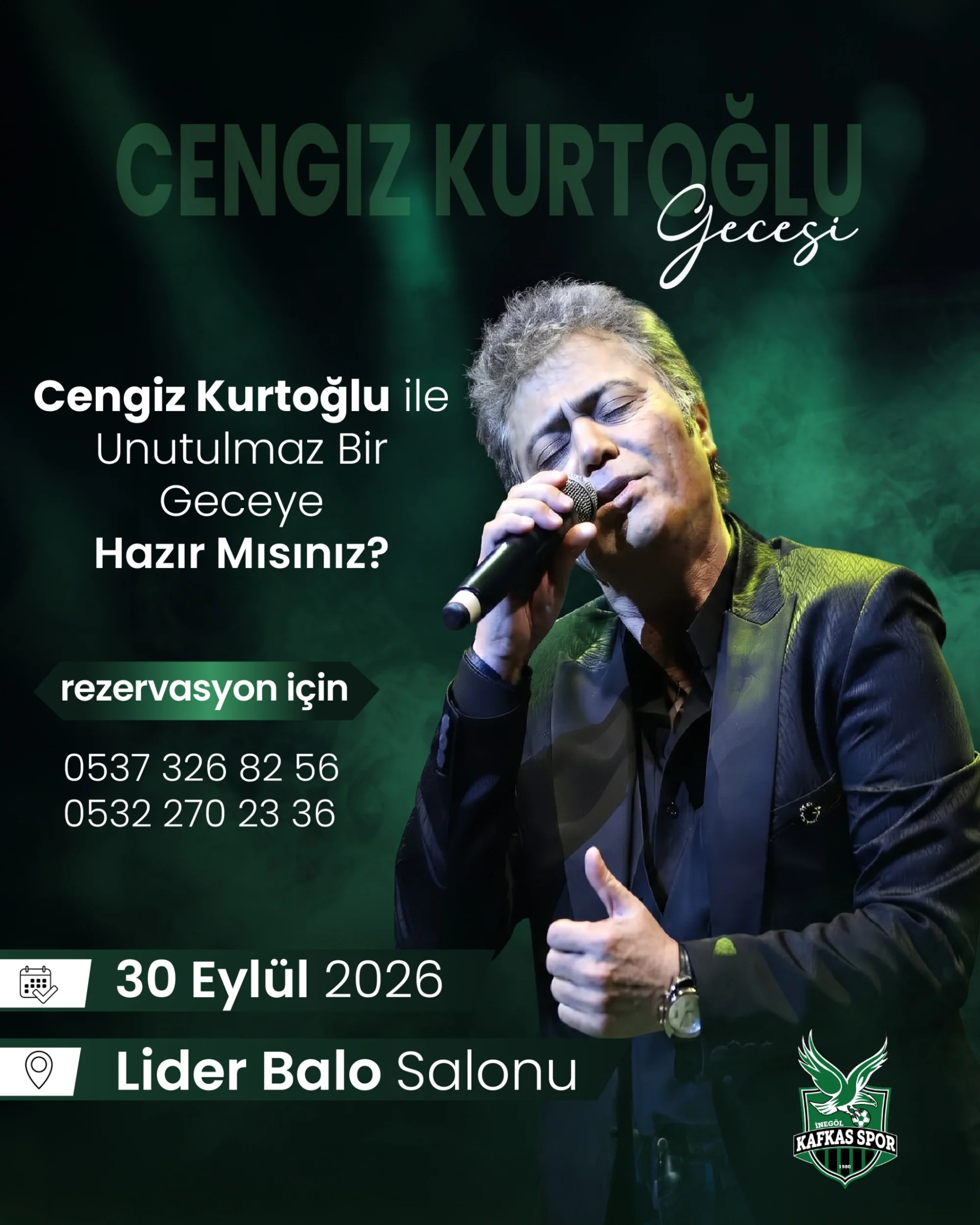 Kafkasspor ünlü sanatçıyı İnegöllülerle buluşturacak! Kafkasspor ünlü sanatçıyı İnegöllülerle buluşturacak!