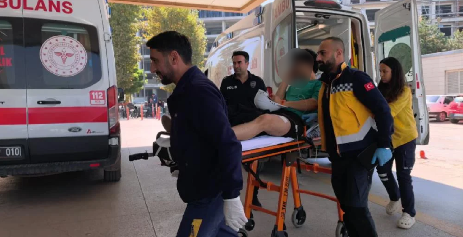 İnegöl'de kaza sonrası hastanelik oldu, gözlüğünden vazgeçmedi!