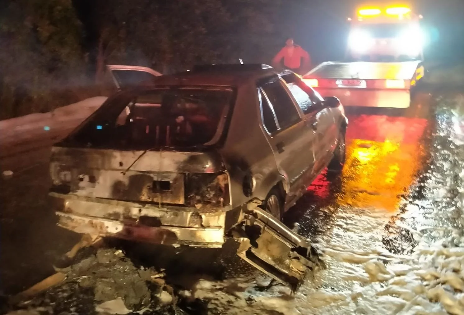 İnegöl'de korku dolu anlar! Alev alev yandı