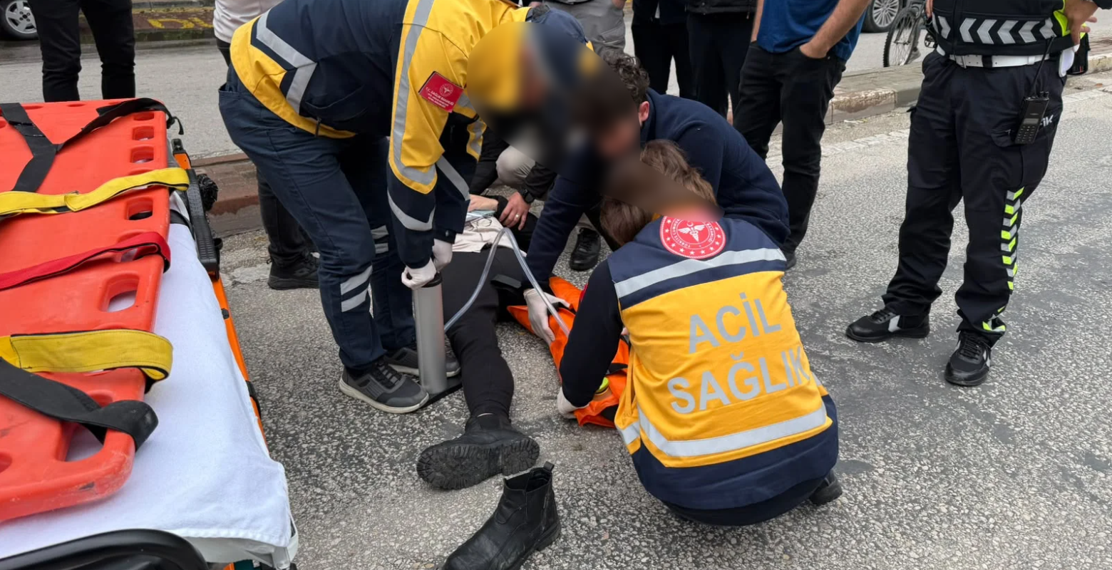 İnegöl’de adliye önünde hareketli anlar! Acı içinde hastaneye kaldırıldı
