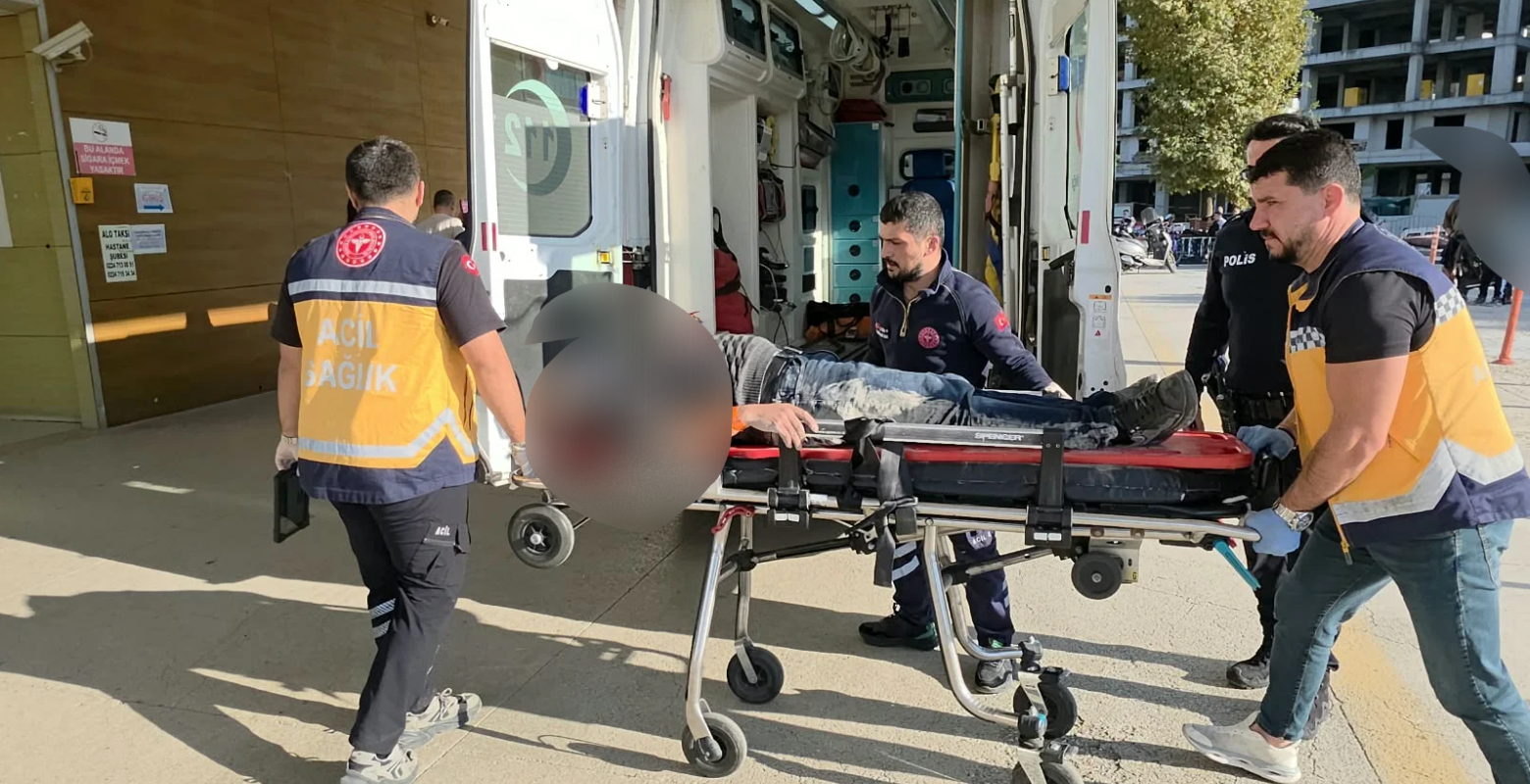 İnegöl'de Talihsiz İşçi 3 Metreden Yere Çakıldı!