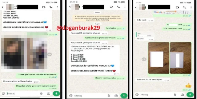 Fuhuş pazarlığının yazışmaları sızdı! 2 saat için istedikleri ücrete bakın Fuhuş pazarlığının yazışmaları sızdı! 2 saat için istedikleri ücrete bakın